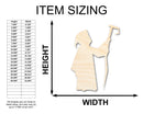 Unfinished Wood Wizard Shape - Craft - up to 46"