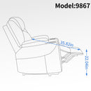 Up to 350 LBS Chenille Power Lift Recliner Chair, Heavy Duty Motion Mechanism with 8-Point Vibration Massage and Lumbar Heating, USB and Type-C Ports, Stainless Steel Cup Holders, Brown