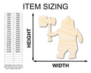 Unfinished Wood Dwarf Shape - Craft - up to 46"