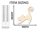 Unfinished Wood Swirly Cat Shape - Craft - up to 46"