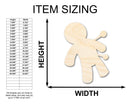 Unfinished Wood Voodoo Doll Shape - Craft - up to 46"