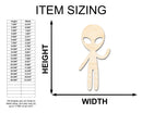Unfinished Wood Alien Greetings Shape - Craft - up to 46"