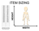 Unfinished Wood Grey Alien Shape - Craft - up to 46"