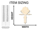 Unfinished Wood Scarecrow Shape - Craft - up to 46"