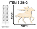 Unfinished Wood Fairytale Horse and Rider Shape - Craft - up to 46"