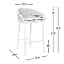 Rowan - Rope Barrel Low Back Patio Counter Stool (Set of 2) - Optic White