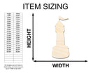 Unfinished Wood Castle Tower Shape - Medieval Fairytale Castle Craft - up to 46"