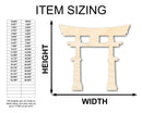 Unfinished Wood Japanese Torri Shape | Craft Cutout | up to 46" DIY