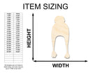 Unfinished Wood Winter Hat Silhouette Shape - Craft - up to 46"