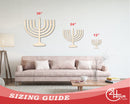 Unfinished Wood Menorah Shape | Craft Cutout | up to 46" DIY