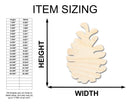 Unfinished Wood Pinecone Shape | Craft Cutout | up to 46" DIY