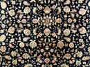 Sino Persian Rug 8x10, Black and Red, Floral Allover