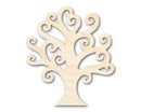 Unfinished Wood Swirly Tree Shape - Craft - up to 46"