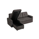 Upholstered Sleeper Sofa, L Shaped Sectional Couch with Reversible Storage, Convertible Corner Lounge Couches w/Pull Out Sofa bed for Living Room, Apartment,