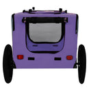 Outdoor Heavy Duty Collapsible Pet Bike Trailer with 16-Inch All-Terrain Wheels & Universal Hitch – Foldable Dog/Cargo Carrier Cart for Bicycles, purple