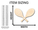 Unfinished Wood Crossed Tennis Rackets Shape - Craft - up to 46" DIY