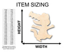 Unfinished Wood Cute Alligator Shape - Craft - up to 46" DIY