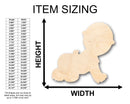 Unfinished Wood Cute Baby Shape - Craft - up to 46" DIY