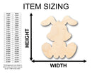 Unfinished Wood Cute Bunny Shape - Craft - up to 46" DIY