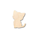 Unfinished Wood Cute Cat Shape - Craft - up to 46" DIY