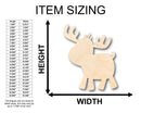 Unfinished Wood Cute Moose Shape - Craft - up to 46" DIY