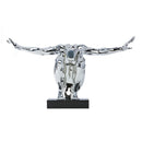 Large Saluting Man Resin Sculpture // Chrome