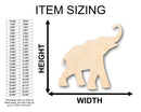 Unfinished Wood Elephant Shape - Craft - up to 46" DIY