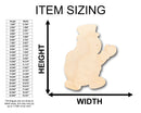 Unfinished Wood Friendly Snowman Shape - Craft - up to 46" DIY