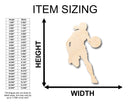 Unfinished Wood Girl Basketball Shape - Craft - up to 46" DIY