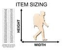 Unfinished Wood Girl Hike Shape - Craft - up to 46" DIY