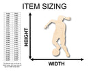 Unfinished Wood Girl Soccer Shape - Craft - up to 46" DIY