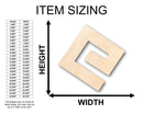 Unfinished Wood Greek Key Symbol Shape - Craft - up to 46" DIY