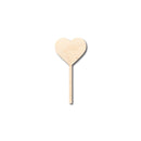 Unfinished Wood Heart Stick Lolipop Shape - Craft - up to 46" DIY