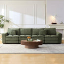 4 Seats,Oversized Sectional Sofa,L Shaped Corner Couch with Detachable Seat & Back Cushion, Corduroy Upholstery Convertible Sleeper Sofa&Couch for Living Room