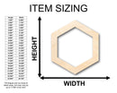Unfinished Wood Hollow Hexagon Honeycomb Shape - Craft - up to 46" DIY