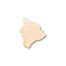 Unfinished Wood Honolulu Big Island Shape - Craft - up to 46" DIY