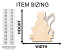 Unfinished Wood Man Fishing Shape - Craft - up to 46" DIY