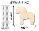 Unfinished Wood Norwegian Fjord Dala Horse Shape - Craft - up to 46" DIY