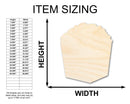 Unfinished Wood Popcorn Box Shape | Craft | up to 46" DIY