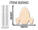 Unfinished Wood Rocket Shape - Craft - up to 46" DIY