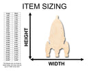 Unfinished Wood Rocket Shape - Craft - up to 46" DIY