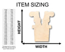 Unfinished Wood Santa Chimney Shape - Craft - up to 46" DIY