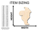 Unfinished Wood Santa Clause Shape - Craft - up to 46" DIY