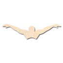 Unfinished Wood Swimming Butterfly Shape - Craft - up to 46" DIY