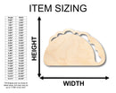 Unfinished Wood Taco Shape - Craft - up to 46" DIY