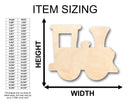 Unfinished Wood Train Locomotive Shape - Craft - up to 46" DIY