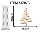 Unfinished Wood Zig Zag Tree Shape - Craft - up to 46" DIY