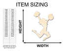 Unfinished Wood Cheerleader Silhouette | DIY Cheerleading Craft Cutout | up to 46" DIY