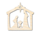 Unfinished Wood Nativity Scene Silhouette | DIY Christmas Craft Cutout | up to 46" DIY