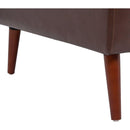 Small Sofa Couch 76.97 in . Brown 3 Seat Comfy Couches for Living Room, Mid Century Modern Couch with iron wood structure, Soft Cushion Sofa for Home/Office/Apartment